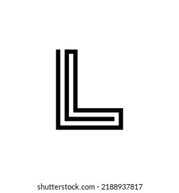 create L logo design shape