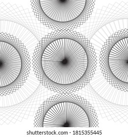 Create line art of basic shapes like circle with geometric texture line design background 