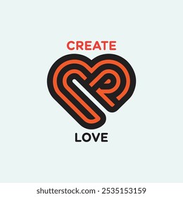 criar design de ícone de logotipo do love