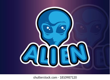 Create  a mascot design with alien