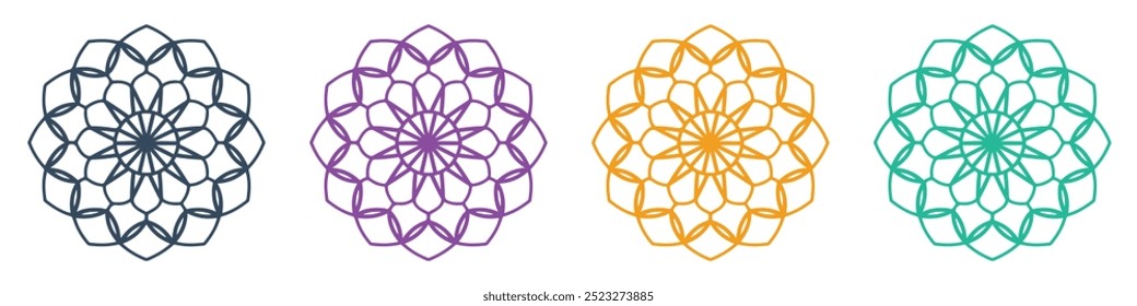 Create Mesmerizing Designs with Geometric Mandala Vector Art - A Perfect Fusion of Art and Geometry