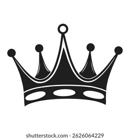 Create a minimalist black crown icon