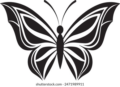 Create a minimalist Butterfly smeared logo vector art illustration with a Butterfly icon logo, featuring a modern stylish shape with an underline, set on a solid white background. Make sure the design