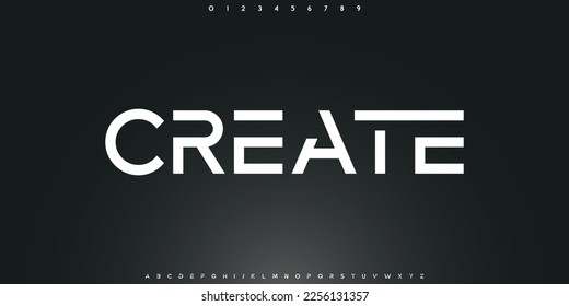 Create Modern abstract digital tech font. Logo creative font, type, technology, movie, digital, music, movie. Fonts and illustration in vector format. Luxury Font.