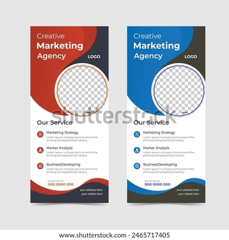 Create a modern corporate business flyer template for your firm. A creative business flyer with an abstract layout.
