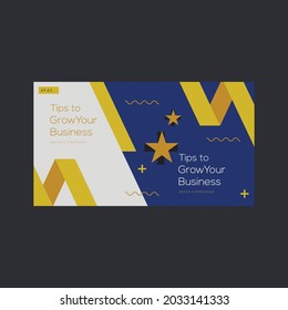 Create a modern youtube thumbline design vector