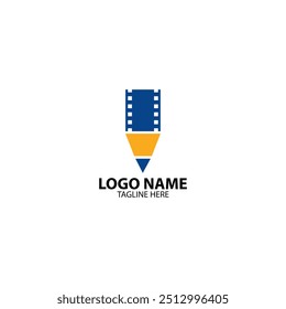 criar vetor de design de logotipo de filme