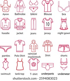 I create a multiple main clothes catagory . underwear, underpants, T-shirt, tank top swimsuit, shorts , shirt,rainocot,polo shirt,panties,night gown,jersey,jeans,jacket,hoodie,bra,blouse,bikini,bathro