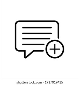 Create new message icon on white background