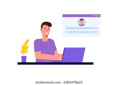 Create new password or account concept. Vector illustrations for banner, website, landing page, flyer.
