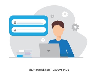 Create nuevo concepto de Contraseña o Cuenta. Ilustración vectorial
