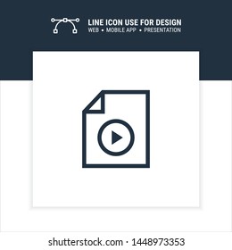 create new video file vlog icon design vector illustration
