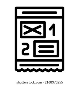create newsletter line icon vector. create newsletter sign. isolated contour symbol black illustration