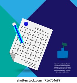 Create note vector line icon. Create post line icon for infographic.