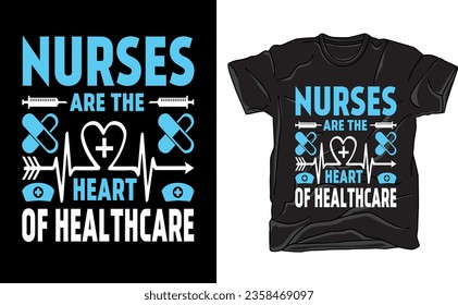 Create a nurse-themed t-shirt design featuring a stethoscope intertwined with a heart, surrounded by medical symbols. Use vibrant colors, bold fonts, and the words "Superhero in Scrubs" for a striking