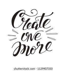 Create One More Hand Lettering Inscription Stock Vector (Royalty Free ...