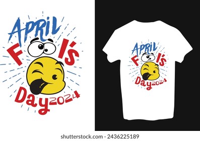 Create a playful and light-hearted April Fools' Day t-shirt design featuring a cartoonish, mischievous jack-in-the-box on the front.