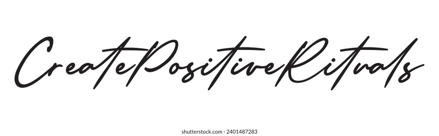 create positive rituals text on white background.