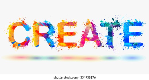 Create. Rainbow splash paint