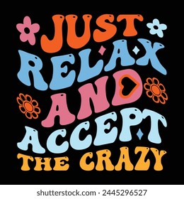 create retro wavy groovy typography t shirt design