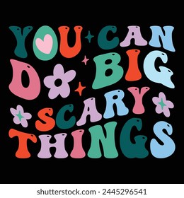 create retro wavy groovy typography t shirt design