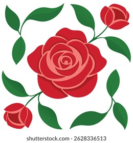 Create un papel de pared de flores de rosa pater flower.