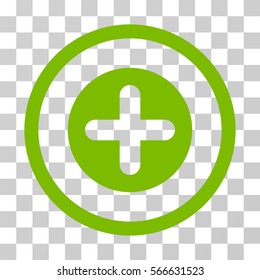 Create rounded icon. Vector illustration style is flat iconic symbol inside a circle, eco green color, transparent background. Designed for web and software interfaces.