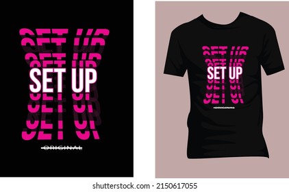 Create set up something new quote in modern typography. Design for your wall graphics, typographic poster, web design and office space graphics.