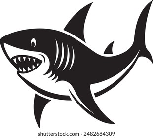 create silhouettes Shark Illustration Victor