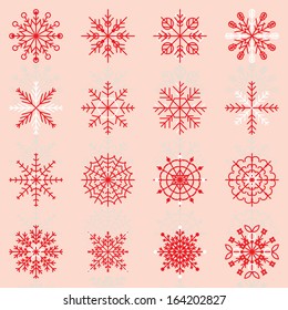 Create snowflake icons with reflect, stock vector