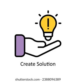 Create Solution vector  Filled outline Design illustration. Symbol on White background EPS 10 File
