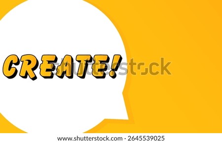 Create speech bubble. Bold outline, comic style shape, vibrant background, dialog element, visual communication, announcement layout, message highlight, template for interaction.