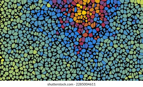 Create stunning backgrounds and textures with this abstract vector pattern. Featuring irregular shapes reminiscent of trencadis, this design is perfect for adding a unique touch to your project.