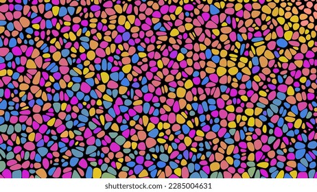 Create stunning backgrounds and textures with this abstract vector pattern. Featuring irregular shapes reminiscent of trencadis, this design is perfect for adding a unique touch to your project.