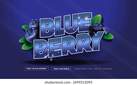 Create stunning blueberry text effects with this editable graphic, perfect for vibrant designs and eye catching typography projects with a modern twist