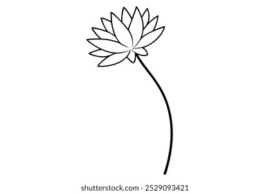 Create stunning designs with this bachelor's button flower line art vector illustration, perfect for prints, stationery, and other creative projects