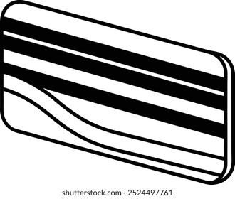 Crie designs elegantes com esta ilustração vetorial abstrata de cartão de crédito com uma faixa