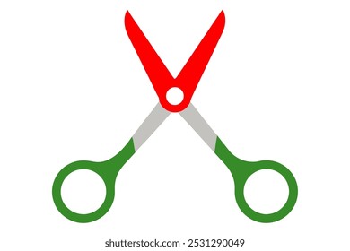 create surgical scissors style with white background