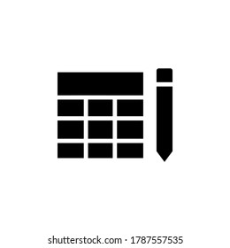 create table and custom table icon. application icon. perfect for logo, website, application, presentation and more product. icon design solid style