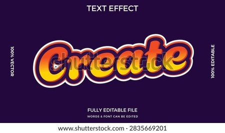 Create Text Effect - Fully Editable Graphic Design Element