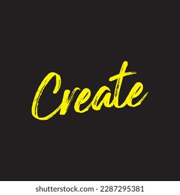 Create text on black background.