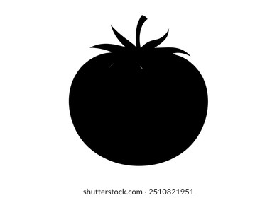 criar uma ilustração de vetor de silhueta de tomate