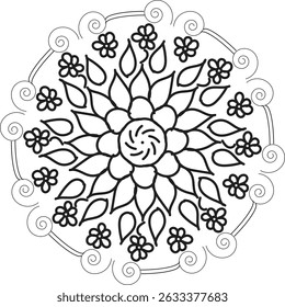 Create unique design mandala for illustrator