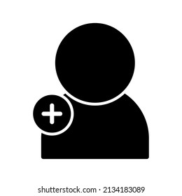 Create User Glyph Black Icon Design