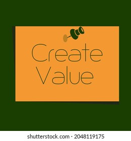 Create Value - Orange banner on warm autumnal tone background