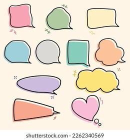 Create a variety of creativity through cute speech balloons.