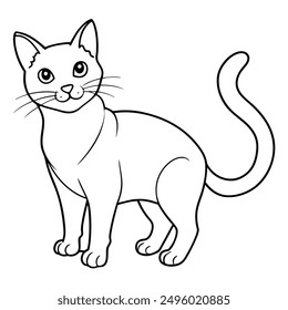 create a vector cat silhouette illustraion imeg.
