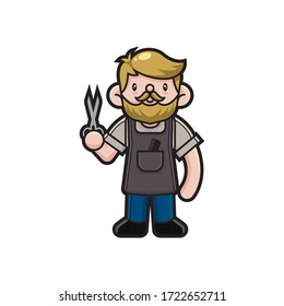 create vector designs for barber with a few details