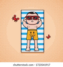 create vector designs for cute holiday summer with a few details
