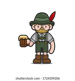 create vector designs for cute oktoberfest with a few details